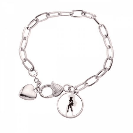 Hot Bra Beautiful Woman Art Deco Fashion Heart Chain Bracelet Jewelry Charm Fashion