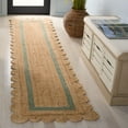 thumbnail image 2 of SAFAVIEH Natural Fiber Archibald Bordered Runner Rug, Natural/Light Green, 2'3" x 9', 2 of 6