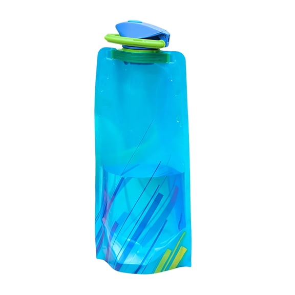Reusable Flexible Sports Water Bottle 700ml Lightweight for Hiking Outdoor Travel Gym Cycling (B-A)