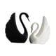 thumbnail image 2 of Estatua de cisne, escultura animal, artesanía decorativa, figura decorativa de resina realista. Blanco negro, 2 of 9