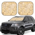 thumbnail image 1 of Kdxio World Map Print 2-Piece Sun Shade Front Windshield - Foldable Car Front Window Sunshades for Most Sedans SUV Truck-Large, 1 of 6