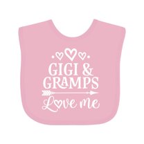 Inktastic Gigi and Gramps Love Me Girls Valentine Grandchild Girls Baby Bib