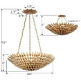 thumbnail image 4 of Crystorama Broche - Six Light Chandelier, Antique Gold Finish, 4 of 10