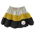 thumbnail image 3 of Girls Toddler Wes & Willy Gold/Black Pittsburgh Steelers Sleeveless Full-Zip Hoodie & Three Tier Skirt Set, 3 of 3