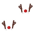 thumbnail image 4 of Scienceny 3 unids/set ciervos Navidad decoración coche vehículo nariz cuerno disfraz Kit Navidad cuernos adornos Auto decoración Type2 NO2 Scienceny CBP106133, 4 of 5