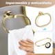 thumbnail image 3 of Juego de Accesorios Baño Dorado - 7Pcs Acero Inoxidable Accesorios para Baño - Toalleros y Anillo de Toallas, Portarrollos para Papel, 2 Gancho Adhesivo(Oro), 3 of 7