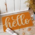 thumbnail image 4 of Orange Hello Fall Doormat, Autumn Home Decor Low-Profile Switch Rug Door Mat Floor Mat for Indoor Outdoor 17x29 Inch, 4 of 6