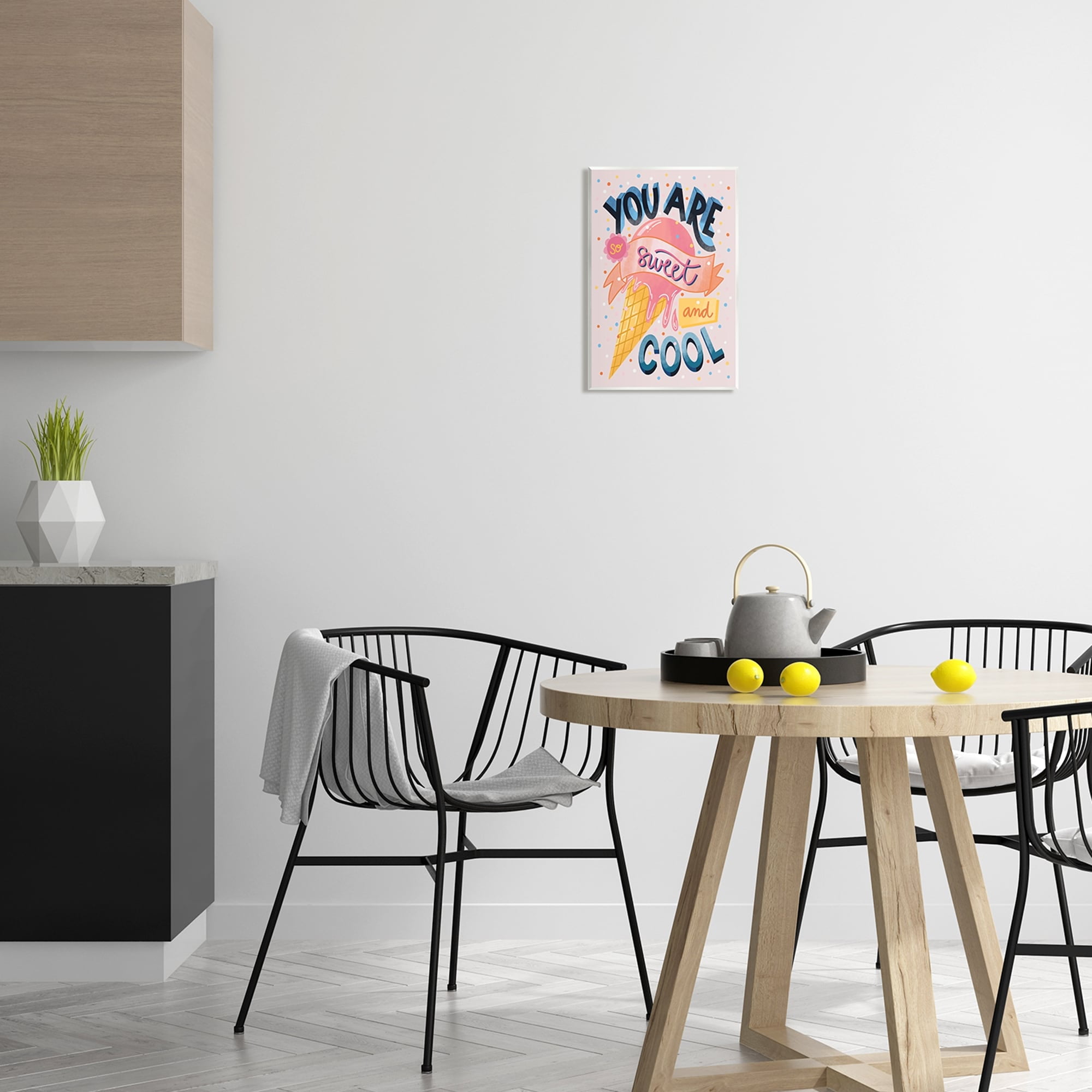Stupell Industries Sweet & Cool Retro Patterned Polka Dot Ice Cream Graphic Art Unframed Art Print Wall Art, Design by Dominika Godette