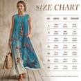 thumbnail image 5 of FOR U DESIGNS Blue Plum Blossom Print Matchable Couples' Outfit Button-up Shirt Or Flowy Dress Linen-Like Womens Sleeveless Sundress Mens Casual Shirt, 5 of 7