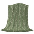 thumbnail image 6 of Sage Green Floral Blanket Soft Cozy Warm Throw Blanket for Couch, Plush Fuzzy Flannel Fleece Blankets for Sofa, Spring Flowers Bed Blankets Lightweight Gifts for Women, 50"x60", 6 of 9