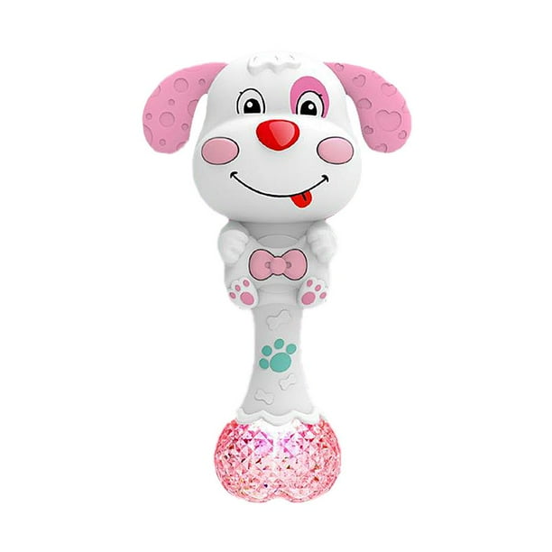 Sonajero con Música y Sonajero Sunnimix Rosa para Bebés 0-6 Meses