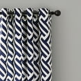 thumbnail image 2 of Lush Decor Giovana Room Darkening 84" x 52" Geometric Navy Metal Grommets 2-Pc Set Window Panel, 2 of 2