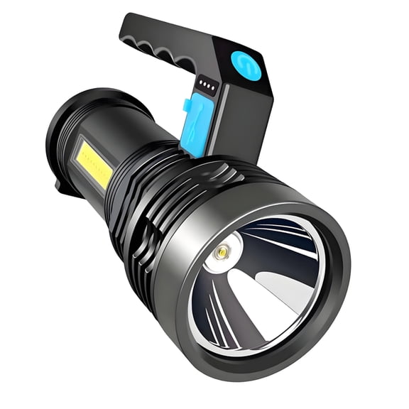 HIBIBUD 5.9" Super Bright Flashlight,Handheld Waterproof for Power Outage,Fishing,Camping,Black