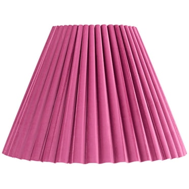Springcrest 7" Top x 15" Bottom x 10" High x 10 3/4" Slant Lamp Shade Replacement Plum Red Velvet Arc Pleated Spider Harp Finial