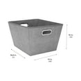 thumbnail image 6 of Simplify Large Grommet Storage Bin Basket in Heather Grey Nonwoven, 6 of 9