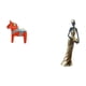 thumbnail image 5 of Estatua de caballo Dala sueco, figura de escritorio, adorno de dama tribal africana, decoración hecha a mano en madera y resina, ideal para regalar o, 5 of 8