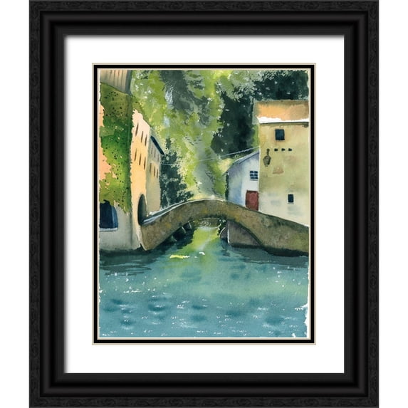 Shefranov, Olga 20x24 Black Ornate Wood Framed with Double Matting Museum Art Print Titled - Bridge