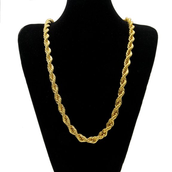New Fashion Twisted Rope Link Chain Golden Color 14K Yellow Gold Necklace for Men Unisex Chain Jewelry Gifts