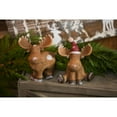 thumbnail image 2 of Polyresin Reindeer Tabletop Décor, 2 Assorted, 5.1'' x 3.2'' x 6.3'' inches, 2 of 3