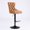 Orange, variant on Bar Stools Set Of 2, Modern Upholstered Counter Height Swivel Stools With Tufted Backrest And Rivet Trim, 26-33 Inch Height Adjustable Swivel Barstools For Kitchen