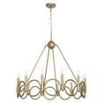 thumbnail image 3 of Vanity Art 12 Light Wagon Wheel Candle Style Chandelier, Modern Hanging Lighting, Ceiling Lights Fixtures for Dining Room Living Room Bed Room Kitchen, Brass Dust, 22512BD, 3 of 8