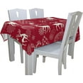 thumbnail image 5 of GZHJMY Christmas Tree Winter Red Rectangle Tablecloth for Kitchen Dining Room Party Table Cover Home Decor 60"(W) x 108"(L), 5 of 7