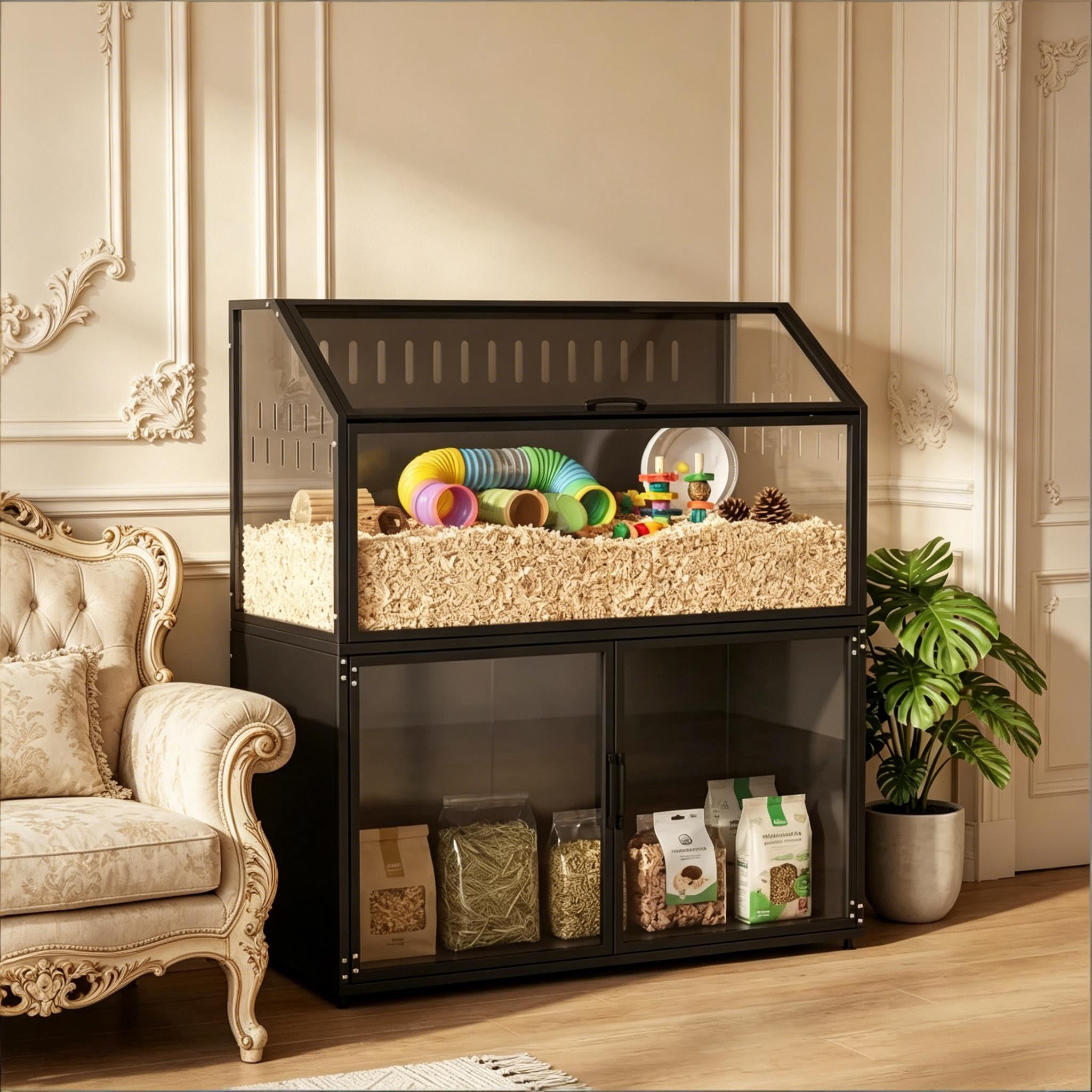 Small Animals Cage, Hedgehogs Cage Mice Cage Gerbil Cage Spacious Habitatc