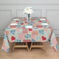 thumbnail image 3 of Pioneer Flower Floral Print Pattern Square Tablecloth, Waterproof Wipeable Spillproof Washable Table Cover for Home Kitchen Party Decor, 60"x60", 3 of 6