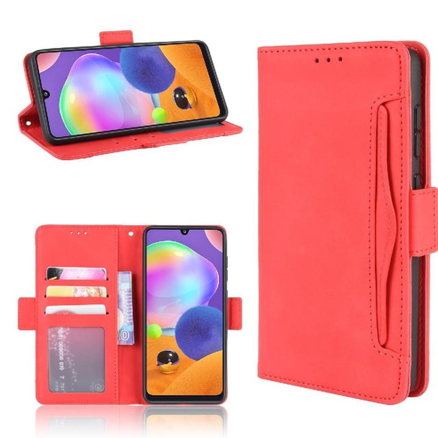 Funda Cartera Magnética para Samsung Galaxy A31- Tarjetero Desmontable, Cuero PU, Soporte