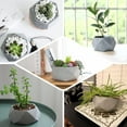 Efavormart 7" Small Gray Cement Succulent Planter Mini Modern Concrete ...