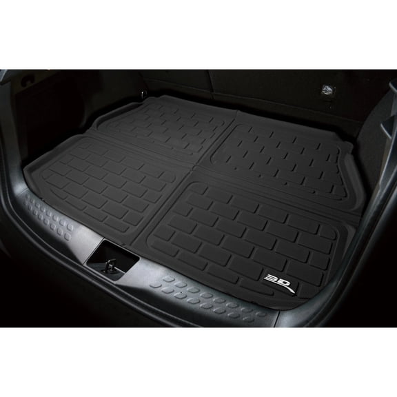 3D Maxpider 2023 Fits Toyota Sequoia Seat Back Protector Kagu Carbon Fiber Embossed Pattern Black