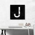 thumbnail image 2 of ARTCANVAS Classy Black White Marble Alphabet Letter J Canvas Art Print - Size: 18" x 18" (1.50" Deep), 2 of 9
