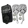 thumbnail image 4 of Ensemble de Palettes de Pickleball avec 2 Raquettes, 4 Balles et Sac de Rangement, Bord à Prise Confortable Noir, 4 of 8