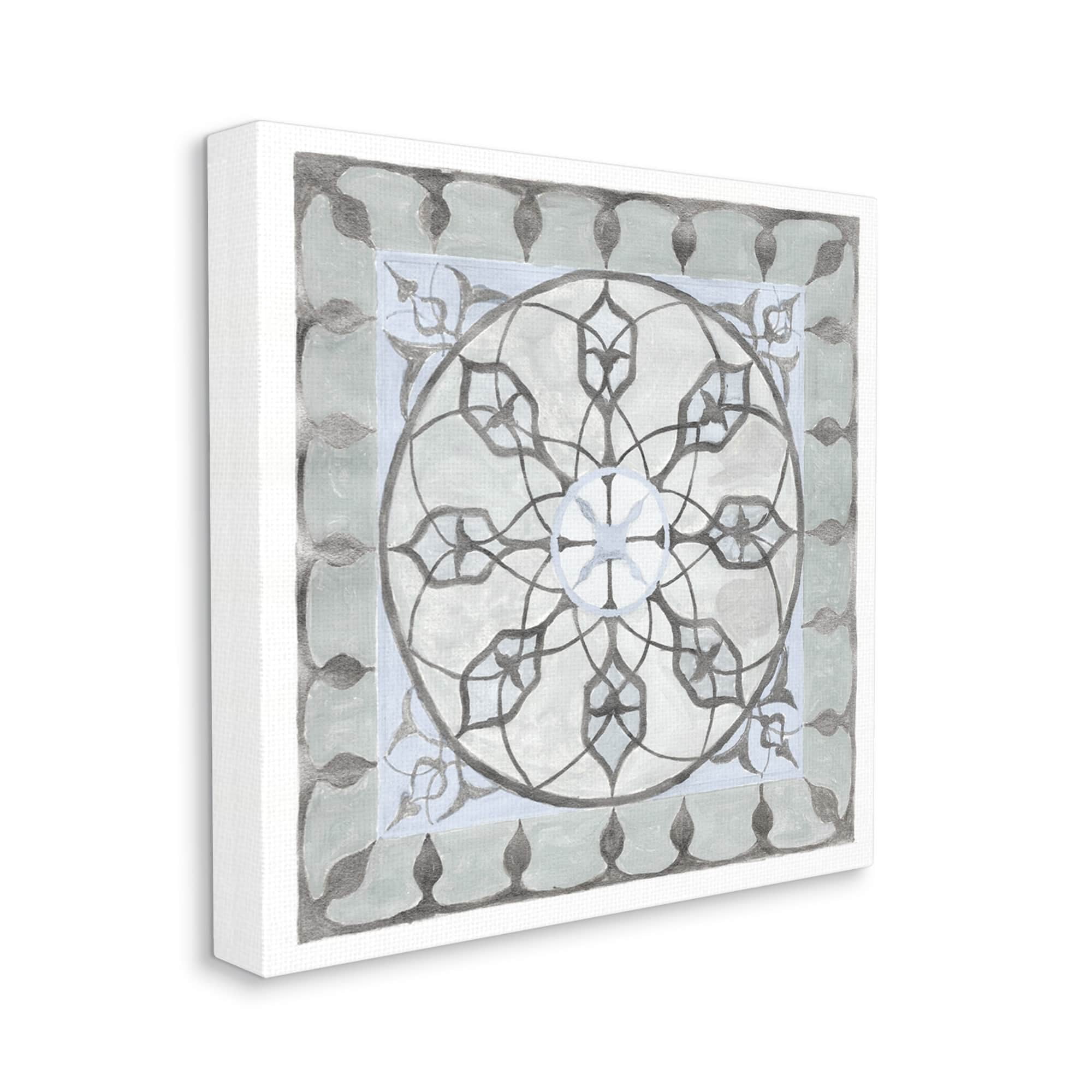 Stupell Industries Boho Rustic Fractal Pattern Abstract Painting Gallery Wrapped Canvas Print Wall Art