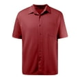 thumbnail image 5 of kamemir Men's Short Sleeve Oxford Shirt Regular Fit Button Down Collar Shirts with Pocket(Red,XL), 5 of 5