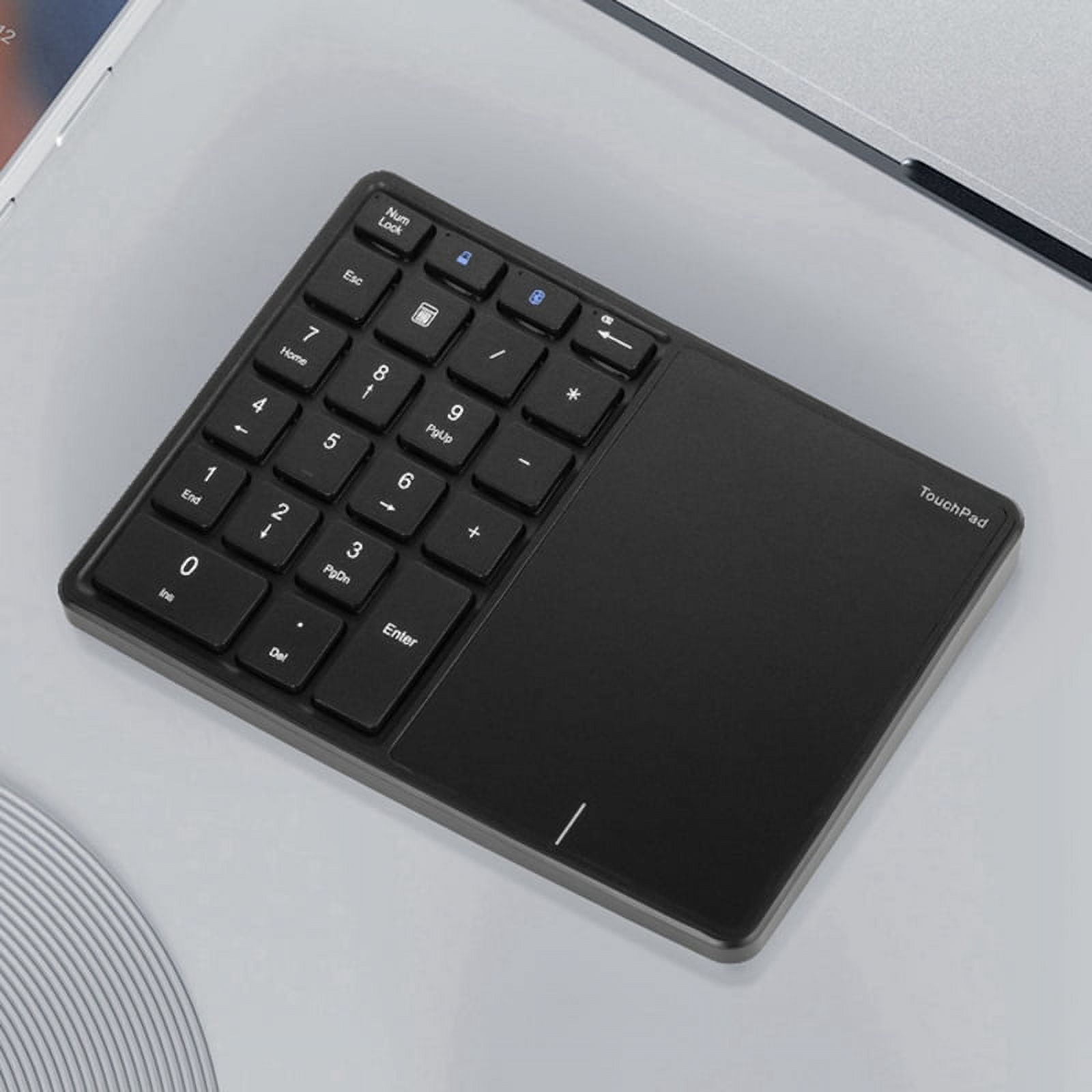 Katigan Bluetooth Numeric Keyboard with Touchpad Rechargeable USB Wireless Numeric Keyboard for Android, Windows, IOS