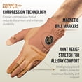 thumbnail image 7 of Copper Tech Plus Golf Gloves Men (2nd Gen) | Copper Compression Joint Support Golf Glove (Copper/Brown, Medium-Large, Left), 7 of 7