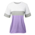 thumbnail image 4 of WILLBEST Compression Shirt Women’S T Shirts Color Block Short Sleeve Tops Casual Summer Tees, 4 of 4