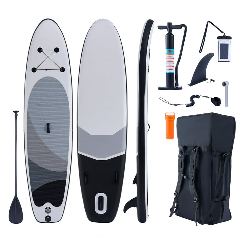 with SUP Hybrid Board Preenex Inflatable Paddle Adults, Set Pump, Black Board for 10\'6\