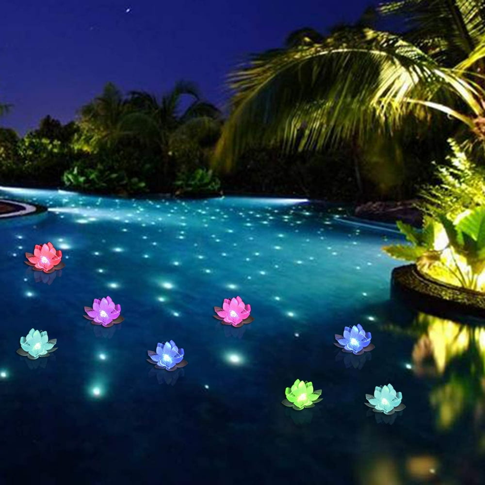led floating pool lights