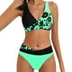 thumbnail image 1 of MKLEKYY Trajes De Baño Mujer Curvy Women'S Print High Waisted Tankini Two Tankini Set Swimsuit, 1 of 5