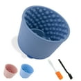 thumbnail image 1 of Tazones Lentos para Perros Unique Bargains, Tazón de Lamido de Silicona con Cepillo y Raspador, Base Antideslizante, Comedero Lento para Aliviar la Ansiedad y Salud Oral, Azul Marino, 1 of 7