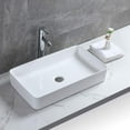 thumbnail image 2 of FELICON 24" Rectangle Bathroom Sink Modern Above Counter Porcelain Ceramic Sink Art Basin 600*340*105mm (23.62*13.39*4.13in), 2 of 9
