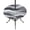 Gray, Silver, White, variant on Round Outdoor Tablecloth with Umbrella Hole and Zipper, Navy Blue Ombre Tablecloth with Elastic Waterproof, Modern Moire Abstract Art Aesthetics Patio Table Covers for 36" - 44" Picnic Pool Tables