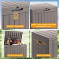 thumbnail image 4 of LHBCraft 31-Gallon Lockable Resin Deck Box, Waterproof Outdoor Storage Box for Patio Cushions & Accessories, 4 of 7