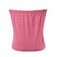 thumbnail image 4 of Tube Top for Women, Sleeveless Strapless Solid Color Summer Top, Polyester Casual Fit, Regular Length, Hand Wash Cold, 4 of 5