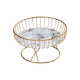 thumbnail image 2 of de alambre de metal, soporte para frutas, contenedor redondo moderno y elegante, frutero resistente para mostrador de cocina, fiestas Blanco negro Macarena canasta de frutas, 2 of 8