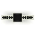 thumbnail image 4 of Princess Cut Black Diamond Engagement Ring 14K White Gold 1.50 ct tw, 4 of 5