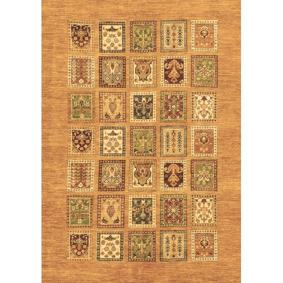 Ahgly Company Indoor Rectangle Abstract Brown Modern Area Rugs, 8' x 10'