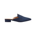 thumbnail image 2 of Women's Flat Mules Point Toe Loafer Mule Flats Backless Slip On Slides Loafer Shoes, 2 of 5